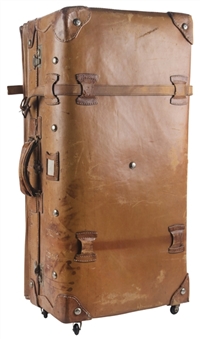 Babe Ruth Personal Vintage Leather Suitcase Embossed With G.H. Ruth (Letter Of Provenance)
